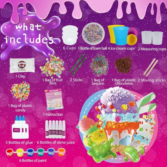 DIY Ice Cream Slime Making Kit {3}