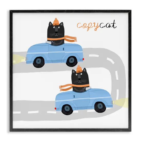 Stupell Industries Copycat Kittens in Scarves Framed Giclee By Carla Daly {1}