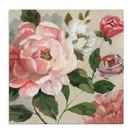 Stupell Industries Pink Rose & Peonies Canvas By Nan {1}
