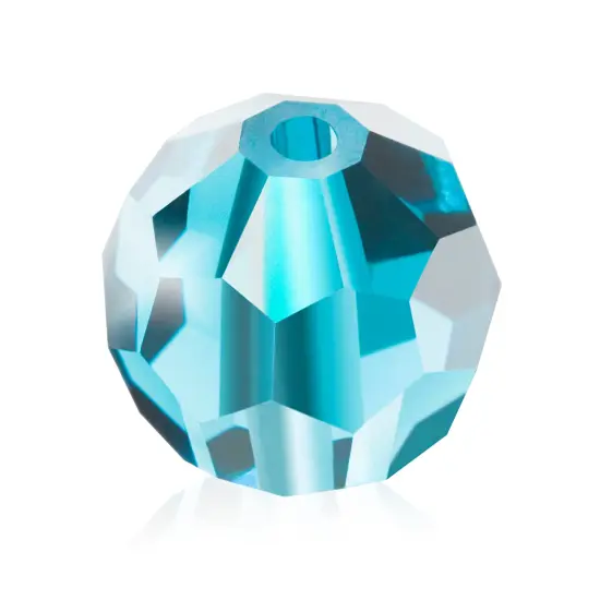 Preciosa 4mm Czech Glass Faceted Round Beads 40 Pieces Aqua Bohemica {1}
