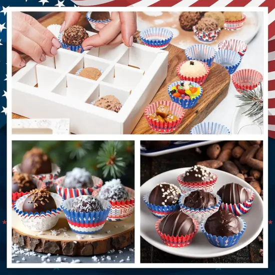 800pcs 4th of July Mini Cupcake Liners Independence Day(Multicolor) {4}