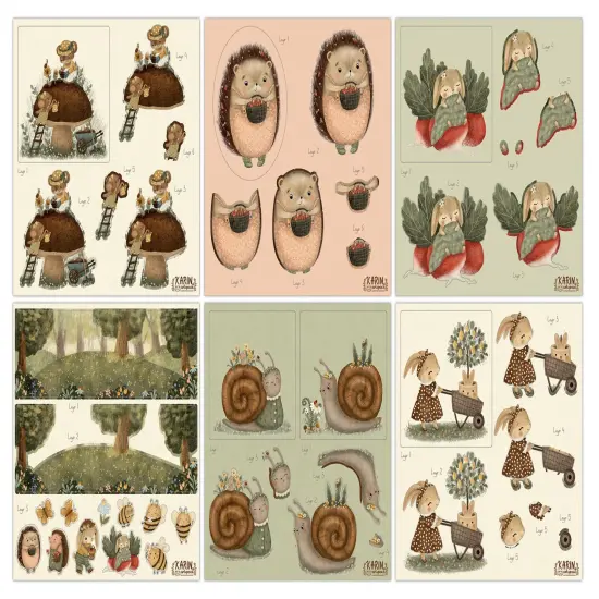 Craft Consortium 3D Decoupage 8"X8" Pad 18/Pkg-Amongst The Hedgerow {4}