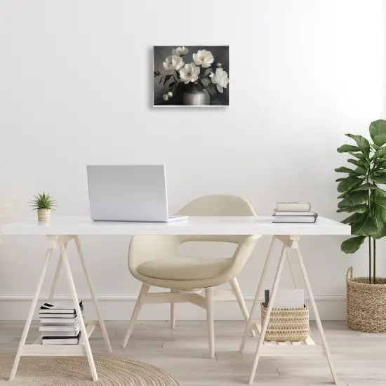 Stupell Industries Moody White Flower Vase Wall Plaque By Kim Allen {2}