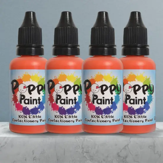 Poppy Paint Orange Edible Food Coloring for Cookies Macarons Cake Decorating {2}