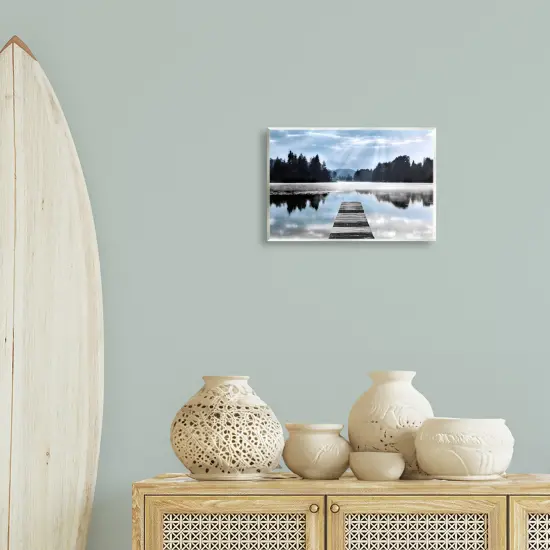 Stupell Industries Clouds & Trees Dock Reflection Wall Plaque By Irene Weisz {2}