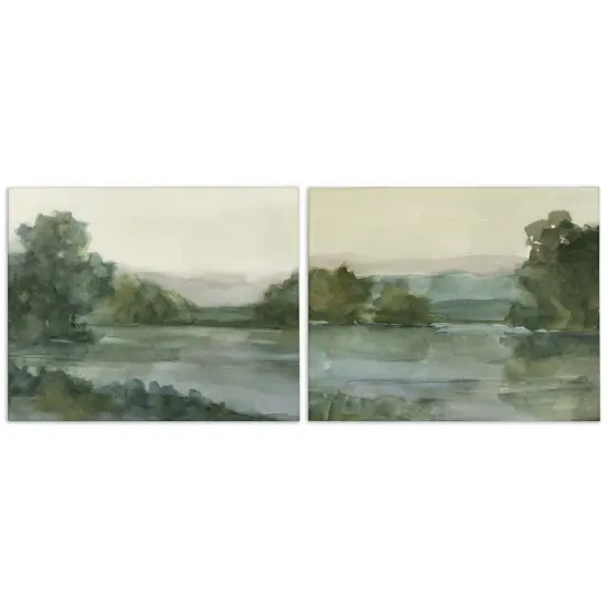 Stupell Industries Mountain Views in Muted Tones 2pc Canvas Set By Ethan Harper {1}