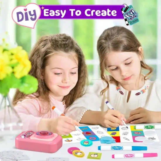 Sticker Maker Kit for Kids. Make Your Own 3D Puffy Stickers(Pink) {5}