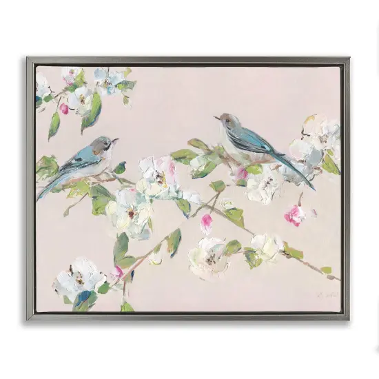Stupell Industries Spring Apple Blossoms & Birds Floating Frame By Sally Swatland {1}