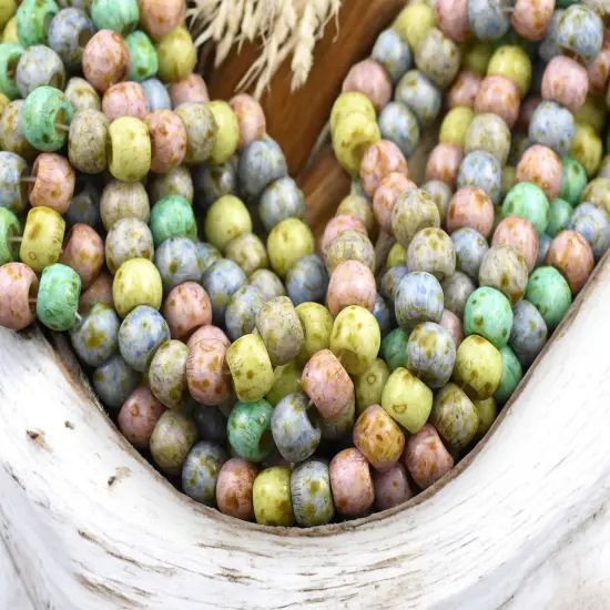 32/0 Aged Blue Rhapsody Travertine Mix Seed Beads (9" Strand) {3}