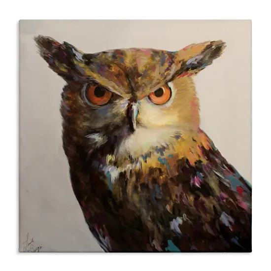 Stupell Industries Aria Owl Portrait Painting Canvas By Linda Sperruzzi {1}