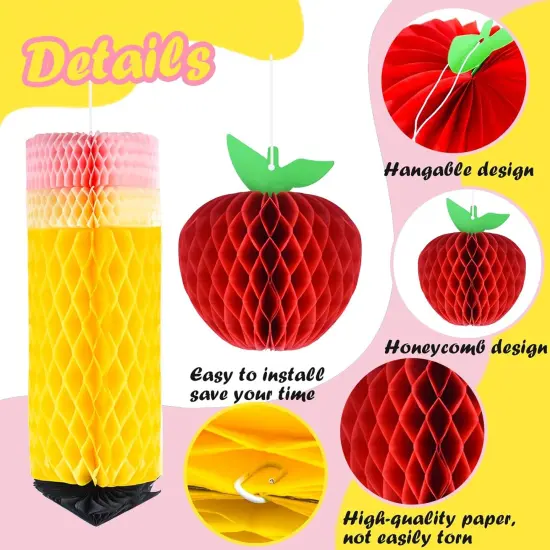 12 Pcs Welcome Back to School Hanging Decorations {2}