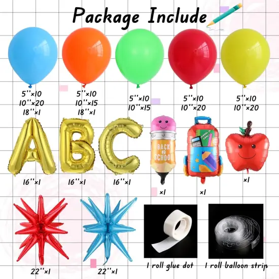 Welcome Back To School Balloon Arch Garland Kit {2}