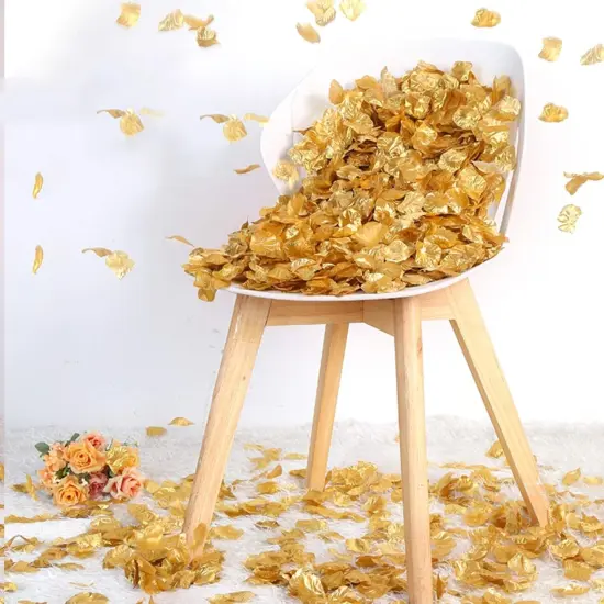 1000 Pieces Artificial Rose Petals (Gold Color) {2}
