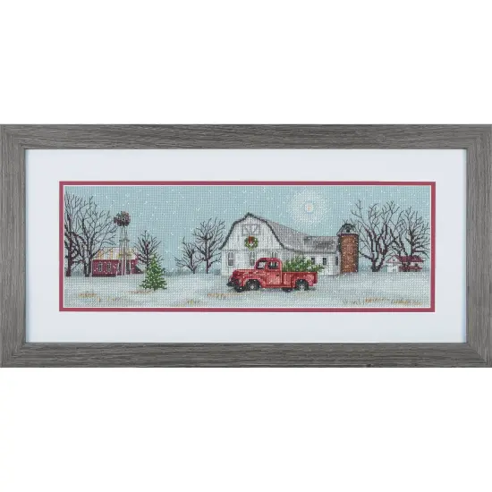 Dimensions Counted Cross Stitch Kit 18"X6"-Winter Farm {5}