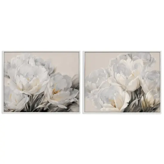 Stupell Industries Soft White Budding Roses 2pc Framed Giclee Set By Igor Levashov {1}