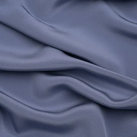 1 Yard Elegant Infinity Blue Silk Crepe Fabric Luxurious Four Ply for Sewing Projects, 44 Inches Width {1}