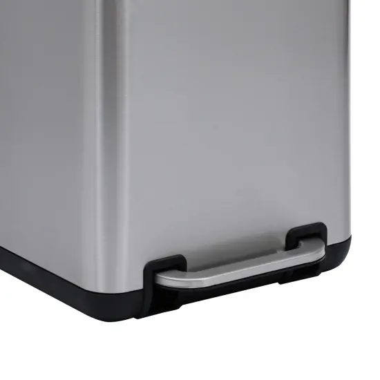 6 Liter(1.58 Gallon) Small Trash Can with Plastic Inner Buckets Silver {2}