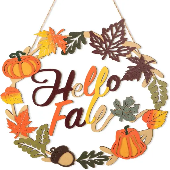 Fall Door Wreath for Front Door Sign (FALL) {1}