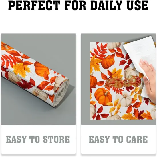 Fall Placemats 12&times;18 Inches Set of 4 Watercolor Pumpkin(Watercolor Pumpkin) {5}