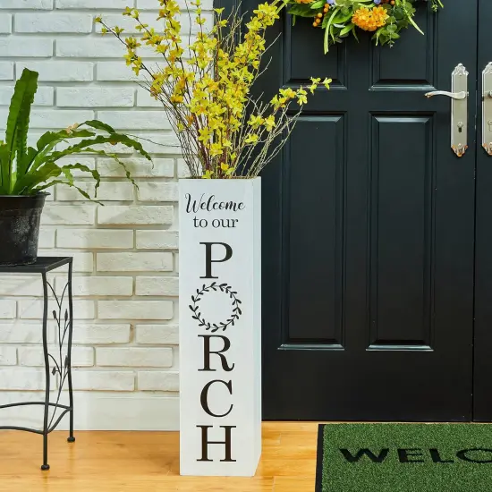 30"H Wooden WELCOME Porch Sign(white porch) {6}