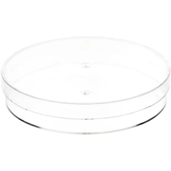 Pioneer Plastics 055C Clear Round Petri Dish Plastic Container, 5.5625" W x 1" H {1}