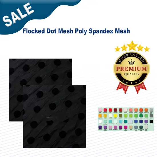 Flocked Dot Mesh Poly Spandex Mesh {2}