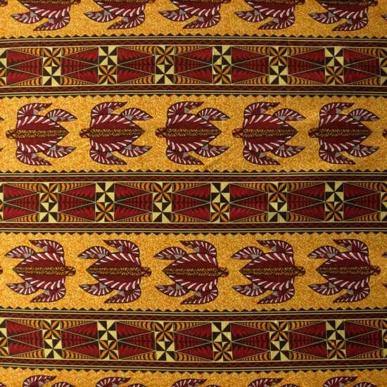 1 Yard Tonga Sea Turtles Peachskin Fabric with Polynesian Hibiscus Floral Print 44/45 Inch Width Yellow {1}