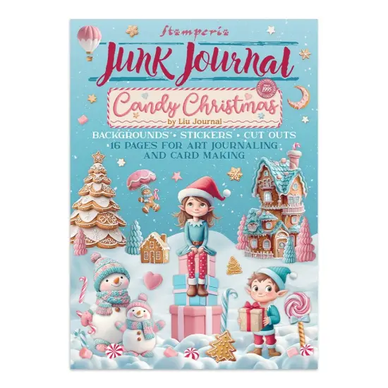 Stamperia Junk Journal Stickers, Cut-outs And Backgrounds-Candy Christmas {1}