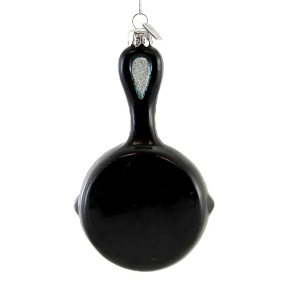 Noble Gems 5.5 Inch Frying Pan Tree Ornament , Bacon Eggs Breakfast Skillet Black {2}