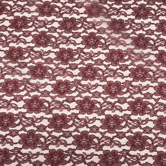 1 Yard Burgundy Rachelle Lace Fabric For Table Runners Curtains Overlays Crafts Decor 58&Prime;-60&Prime; Wide {1}