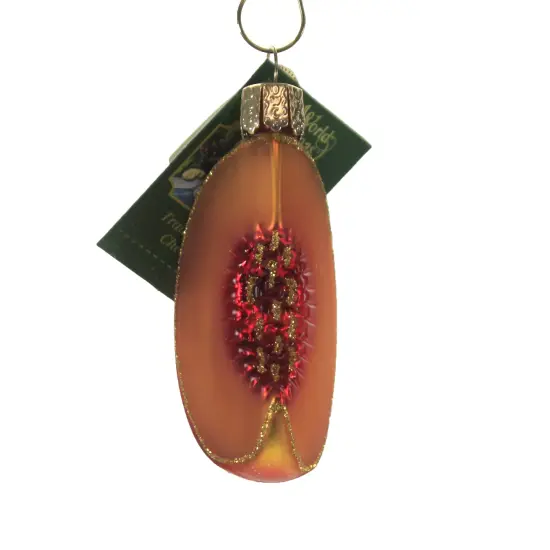 Old World Christmas 3.0 Inch Peach Slice Tree Ornament , Juicy Ripe Abundant Multicolored {1}