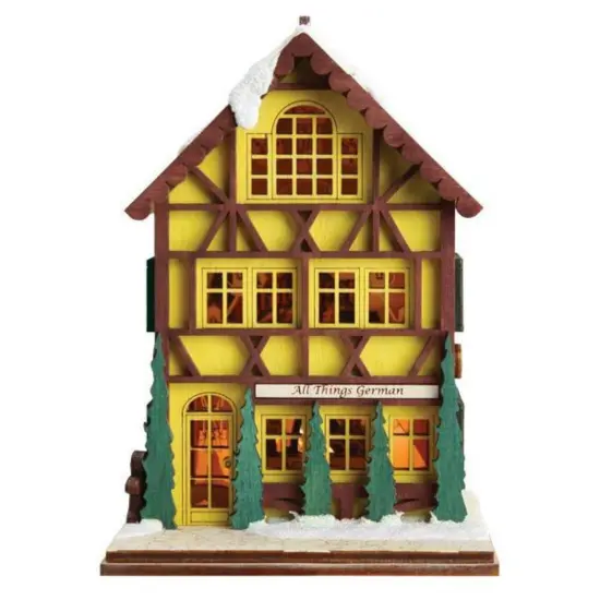 Ginger Cottages 5.25 In All Things German Tree Ornament , Secret Gingerman Yellow {1}
