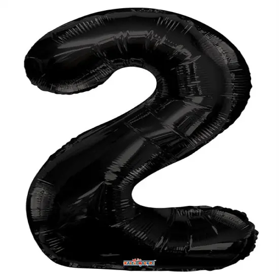 34" Numeral 2 Balloon - Black, 1ct {1}