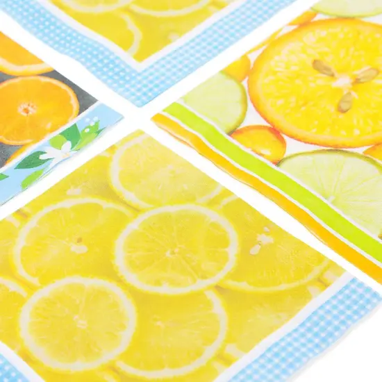 Lemon Paper Napkins for Summer Fruit Party (6.5 x 6.5 In, 150 Pack) Yellow {4}
