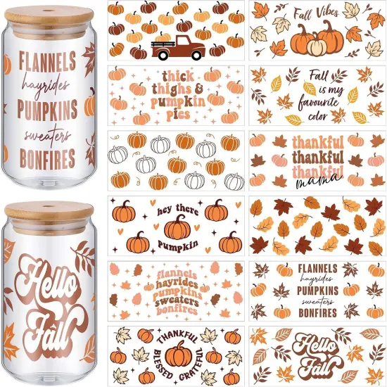 12 Sheets of Autumn UV Transfer Sticker {1}