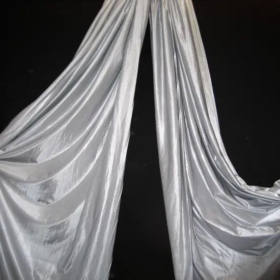 1 Yard Silver Polyester Fabric Low Stretch Extra Wide For Yoga Hammocks Stage Drapes 108&Prime;-120&Prime; Wide {1}