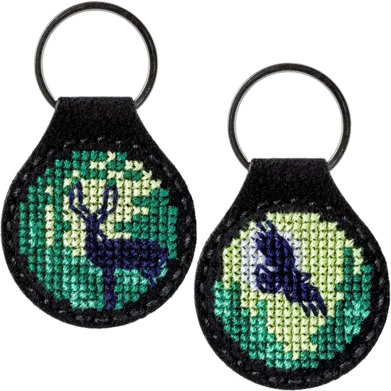 Forest Key Chain Cross-stitch kit on artificial leather FLHL-015 {2}