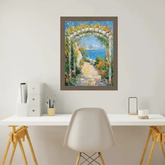 Slim Cris Cross Gothic Aged Antique Silver Picture Frame 18x24 frame {5}