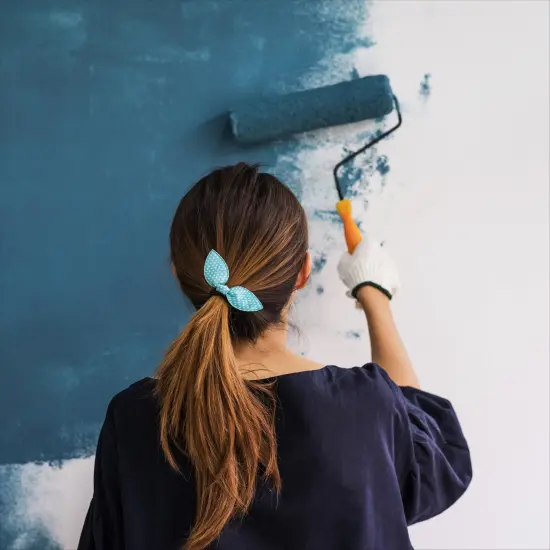 9-Inch Paint Roller Covers - 24 Pack 3/8-Inch Nap Paint Roller Brushes, Painting Roller Covers, Home Repair Tools for All Types of Paints Orange {3}