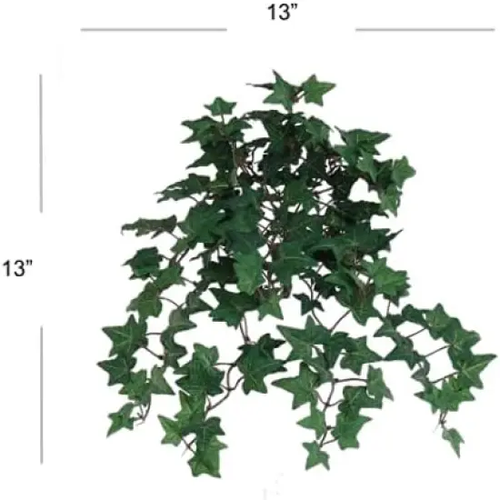 13" Mini English Ivy Bush (2-Pack) 176 Silk Leaves | UV Safe {3}
