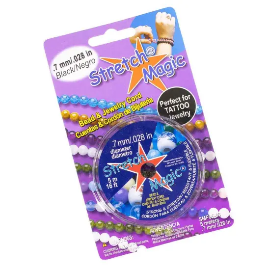 West Coast Paracord Stretch Magic Cord &ndash; 0.7mm in Diameter &ndash; Jewelry Making (Black, 5 Meters) {1}