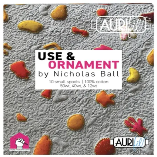 Aurifil Use & Ornament Thread Set by Nicholas Ball | (7 12wt, 1 40wt, 2 50wt Cotton Small Spools.) {1}