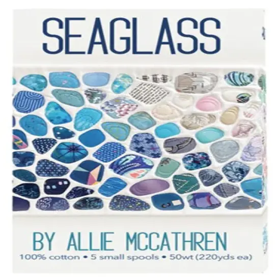 Aurifil Seaglass Thread Set by Allie McCathren | (5 50wt Cotton Small Spools.) {2}