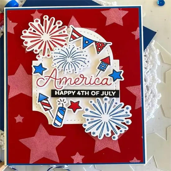 Happy 4th of July Stamps and Dies Set {5}