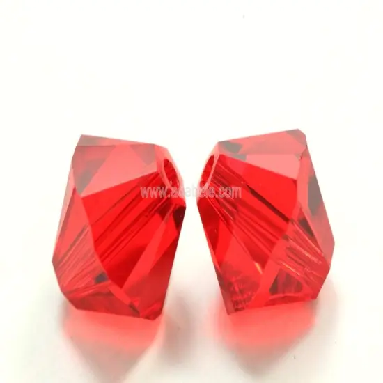 200pcs Authentic Preciosa 6mm Faceted Bicone Crystal Loose Beads Light Siam Red Compatible with Swarovski 5301/5328 for DIY Jewelry Making Pre-B606 {2}