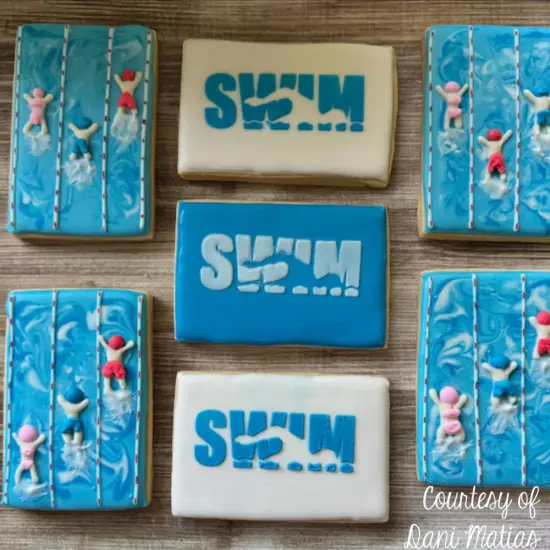 Swimmer Messages Cookie Stencil Set | Sports Cookie Stencil | DIY Stencil | Craft Stencil | Confection Couture | {5}