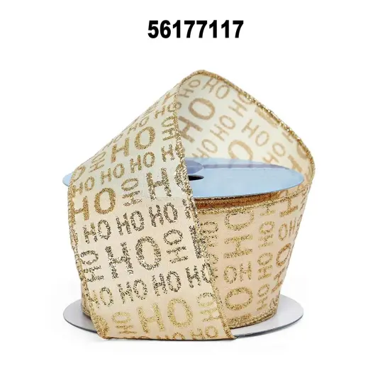 Whimsical Snowflake Ribbon 2 1/2" x 10 yd 1 / ROLL Gold Glitter {3}