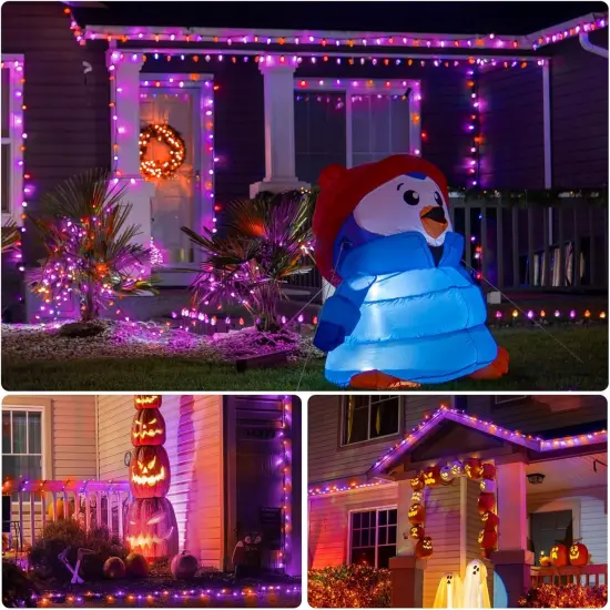 21FT Halloween Purple and Orange String Lights {2}