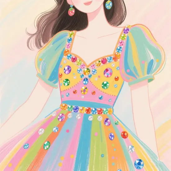 200pcs 3D Gems Flower Shape Flatback Rhinestones - Mixed Color {4}