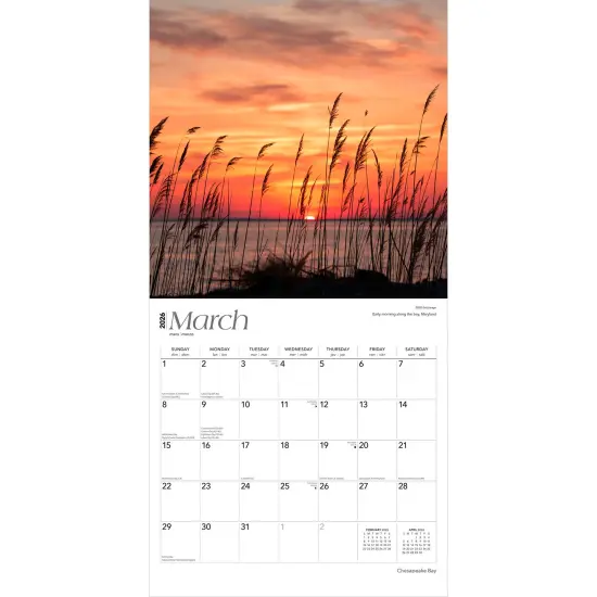 Chesapeake Bay | 2026 12 x 24 Inch (Hanging) Monthly Square Wall Calendar | Plastic-Free {3}